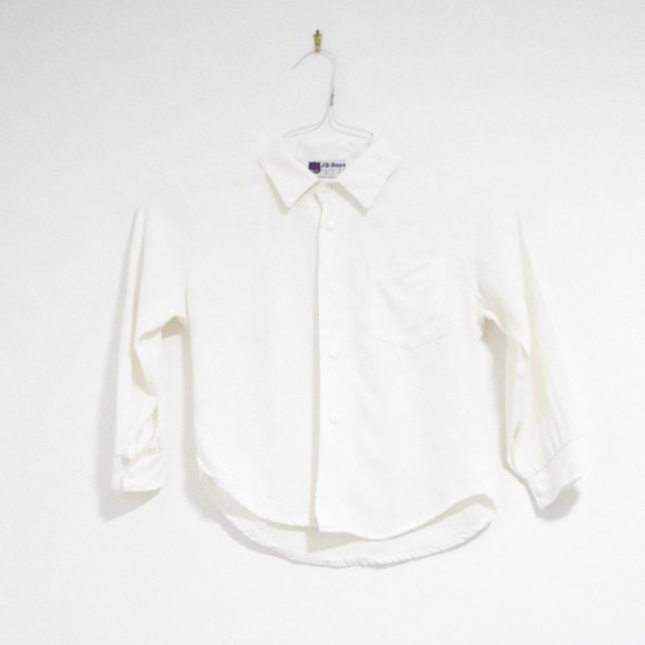 JB BOYS Classic White Button Up Dress Shirt - Picture 1 of 6